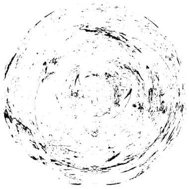 Beyaz arkaplanda soyut siyah yuvarlak şekil.     