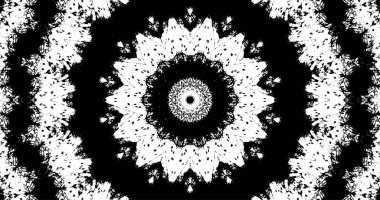 Kaleydoskopik desenli siyah beyaz yaratıcı arkaplan