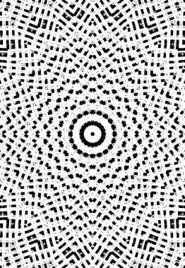 Siyah ve beyaz süslemeli arka plan. Mandala deseni.