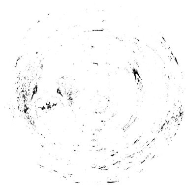 Beyaz arkaplanda soyut siyah yuvarlak damga.    