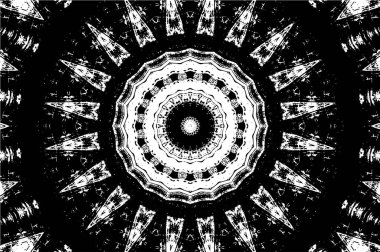 Siyah ve beyaz süslemeli arka plan. Mandala deseni.
