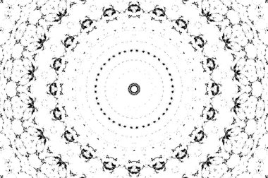Siyah ve beyaz süslemeli arka plan. Mandala deseni.
