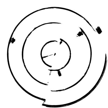 siyah ve beyaz yuvarlak arkaplan grunge dokusu