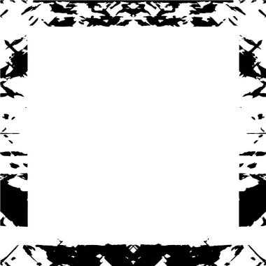 Siyah beyaz arka plan şablonu. Soyut grunge çerçevesi.