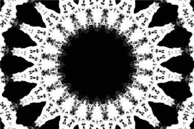 Siyah ve beyaz süslemeli arka plan. Mandala deseni.