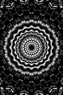 Siyah ve beyaz süslemeli arka plan. Mandala deseni.