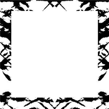 Siyah beyaz arka plan şablonu. Soyut grunge çerçevesi.
