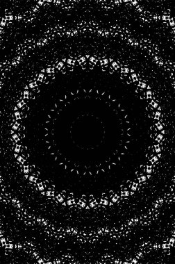 Siyah ve beyaz süslemeli arka plan. Mandala deseni.