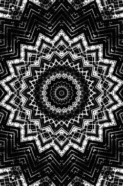 Siyah ve beyaz süslemeli arka plan. Mandala deseni.