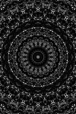 Siyah ve beyaz süslemeli arka plan. Mandala deseni.