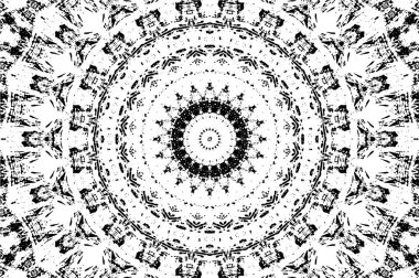 Siyah ve beyaz süslemeli arka plan. Mandala deseni.
