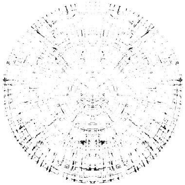 Arkaplan için fütüristik soyut grunge yuvarlak deseni, vektör illüstrasyonu