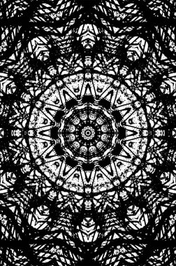 Arkaplan için fütüristik soyut grunge yuvarlak deseni, vektör illüstrasyonu