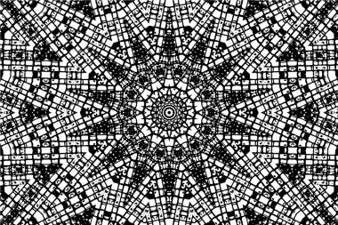 Arkaplan için fütüristik soyut grunge yuvarlak deseni, vektör illüstrasyonu