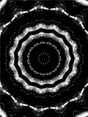 Arkaplan için fütüristik soyut grunge yuvarlak deseni, vektör illüstrasyonu