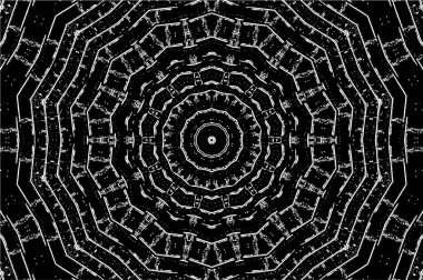 Arkaplan için fütüristik soyut grunge yuvarlak deseni, vektör illüstrasyonu