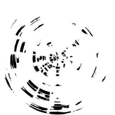 Arkaplan için fütüristik soyut grunge yuvarlak deseni, vektör illüstrasyonu