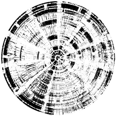 Arkaplan için fütüristik soyut grunge yuvarlak deseni, vektör illüstrasyonu