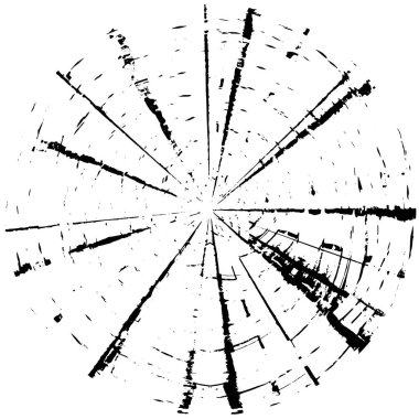 Arkaplan için fütüristik soyut grunge yuvarlak deseni, vektör illüstrasyonu