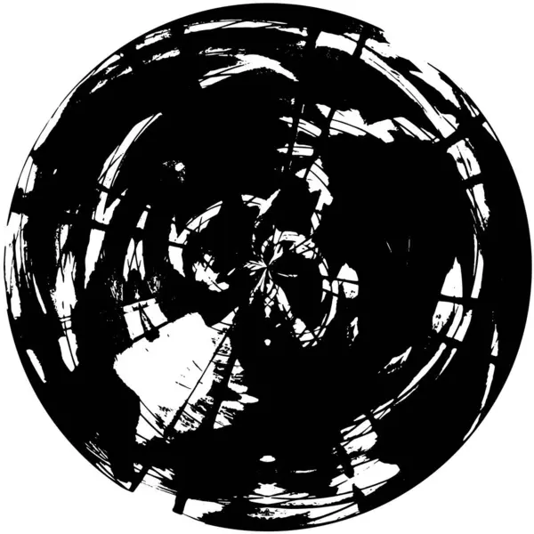Abstrakte Schwarze Runde Form Auf Weißem Hintergrund Vektorillustration — Stockvektor