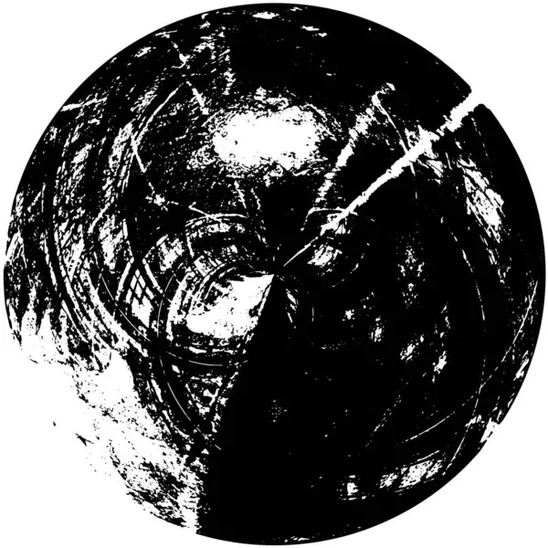 Abstrakti Musta Pyöreä Muoto Valkoisella Taustalla Vektorikuvaus — vektorikuva