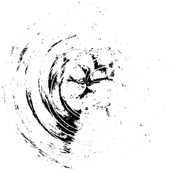 Абстрактная Черная Круглая Форма Белом Фоне Векторная Иллюстрация — стоковый вектор