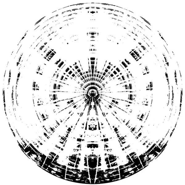 Абстрактна Чорна Кругла Форма Білому Тлі Векторна Ілюстрація — стоковий вектор