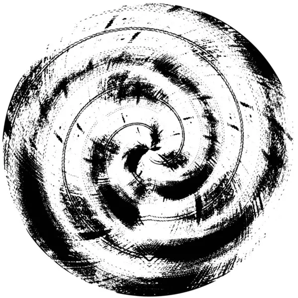 Illustration Vectorielle Forme Ronde Abstraite Noire Sur Fond Blanc — Image vectorielle