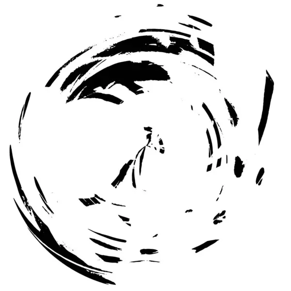 Vektorabbildung Abstrakte Schwarze Runde Form Auf Weißem Hintergrund — Stockvektor