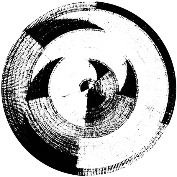 Векторна Ілюстрація Абстрактна Чорна Кругла Форма Білому Тлі — стоковий вектор