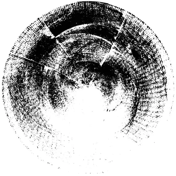 白い背景に抽象的なブラックラウンドスタンプ — ストックベクタ