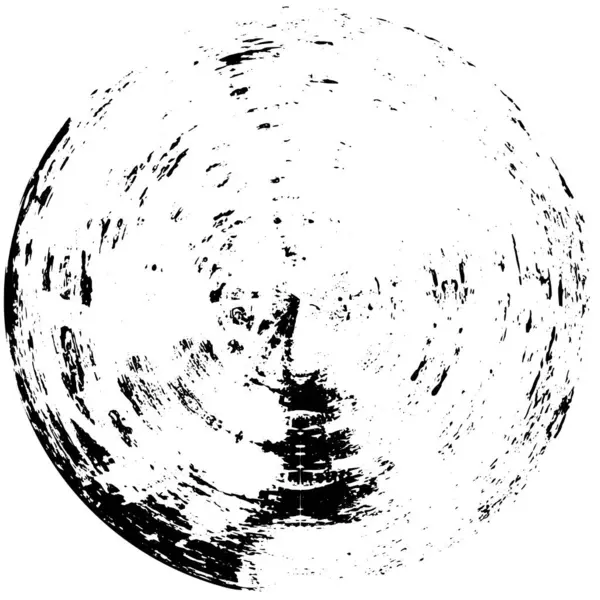 Абстрактна Чорна Кругла Марка Білому Тлі — стоковий вектор