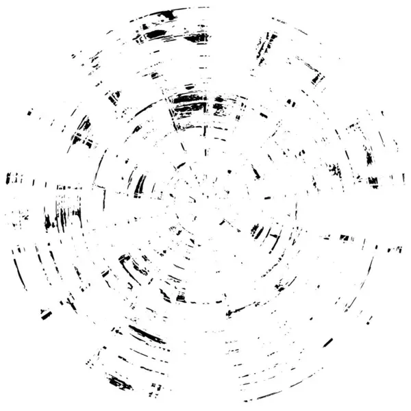 Abstracte Zwarte Ronde Stempel Witte Achtergrond — Stockvector