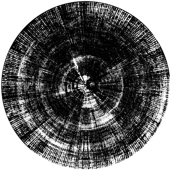 Абстрактна Чорна Кругла Марка Білому Тлі — стоковий вектор