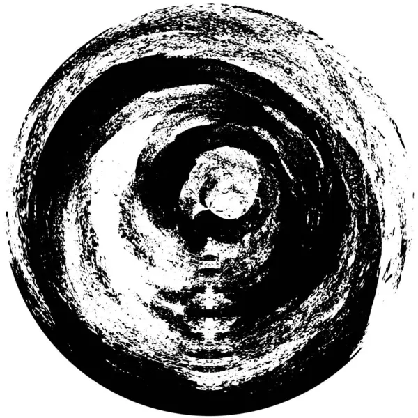 Абстрактный Черный Круглый Штамп Белом Фоне — стоковый вектор