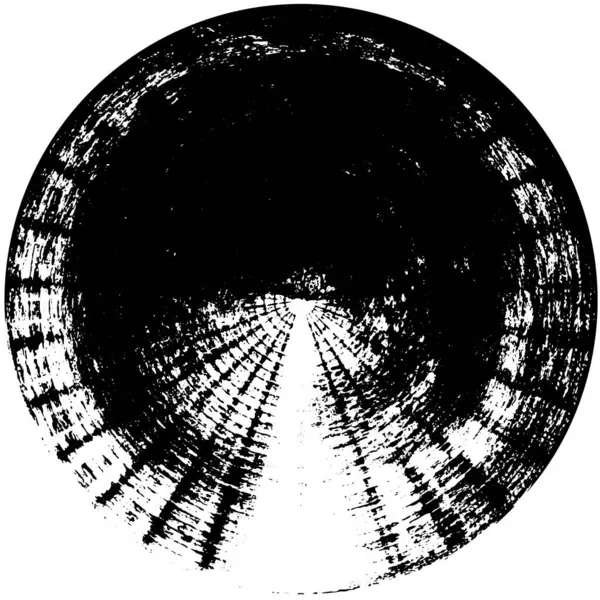 Чорно Білий Круглий Фон Гранжева Текстура — стоковий вектор