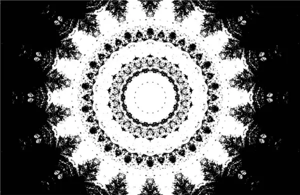 Monochrome Ornamental Background Mandala Pattern — Stock Vector
