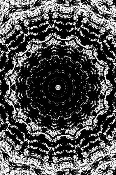 黑色和白色的装饰背景 曼达拉模式 — 图库矢量图片
