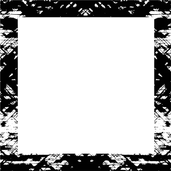 Черно Белый Фоновый Шаблон Абстрактный Гранж Кадр — стоковый вектор