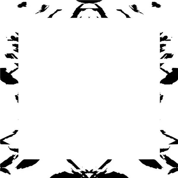 Schwarz Weiße Hintergrundvorlage Abstrakter Grunge Rahmen — Stockvektor