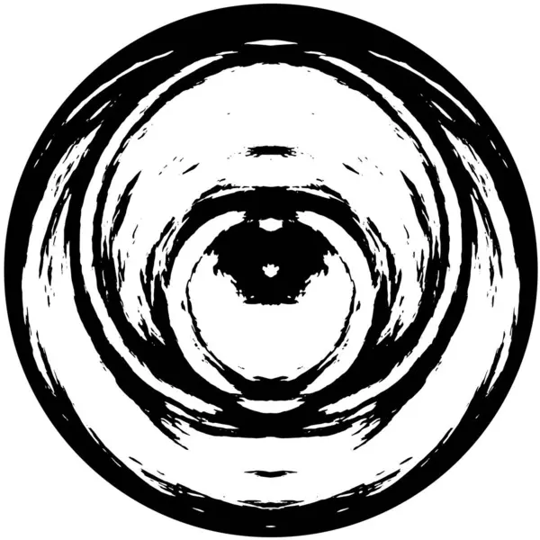 Чорно Білий Круглий Гранжевий Текстурний Фон — стоковий вектор