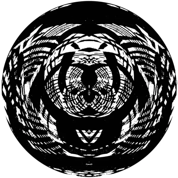 Grunge Abstrait Futuriste Motif Rond Pour Arrière Plan Illustration Vectorielle — Image vectorielle