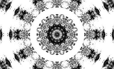 Arkaplan için fütüristik soyut grunge yuvarlak deseni, vektör illüstrasyonu