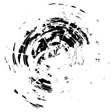 Arkaplan için fütüristik soyut grunge yuvarlak deseni, vektör illüstrasyonu