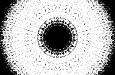 Arkaplan için fütüristik soyut grunge yuvarlak deseni, vektör illüstrasyonu