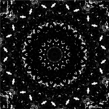 Arkaplan için fütüristik soyut grunge yuvarlak deseni, vektör illüstrasyonu