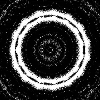 Arkaplan için fütüristik soyut grunge yuvarlak deseni, vektör illüstrasyonu