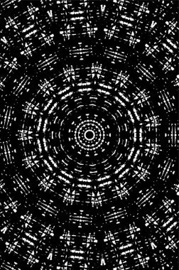 Siyah ve beyaz süslemeli arka plan. Mandala deseni.
