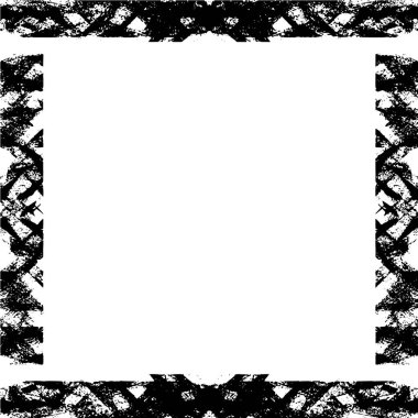 Soyut grunge çerçeve. Siyah ve beyaz arkaplan şablonu.