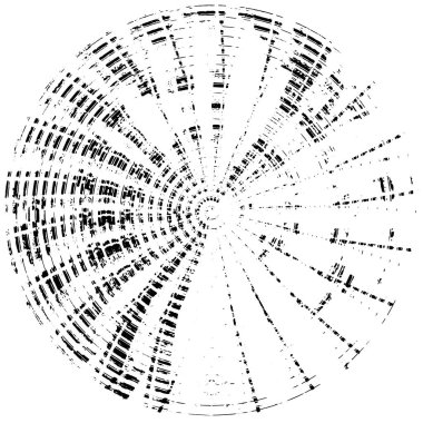 Arkaplan için fütüristik soyut grunge yuvarlak deseni, vektör illüstrasyonu